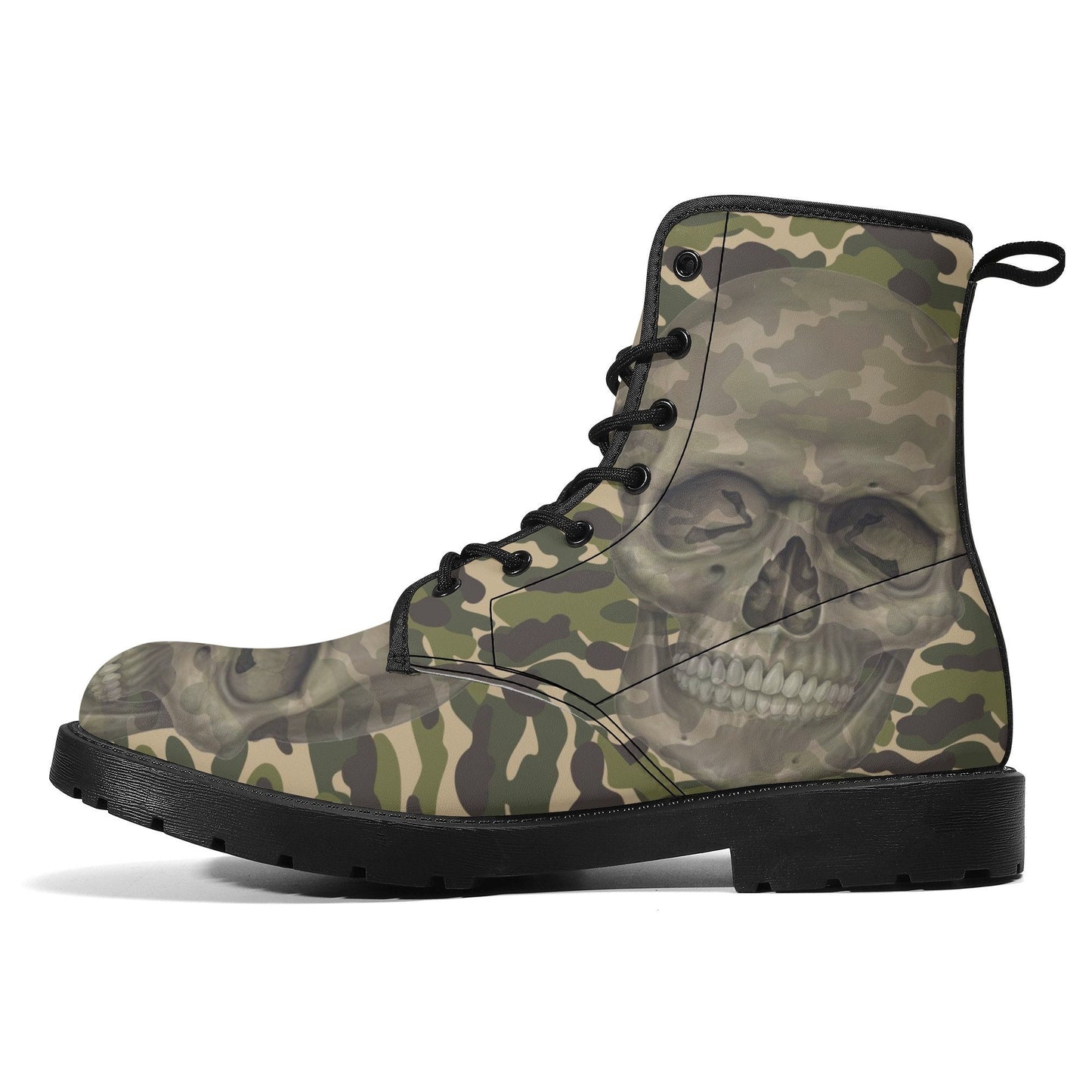 Military skull grim reaper boots for men women, Halloween skull gothic women boots skeleton boots, grim reaper leather skull boots for men