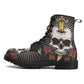 Sword skull grim reaper boots for men women, Halloween skull gothic women boots skeleton boots, Horror grim reaper leather skull boots shoes