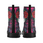 Floral sugar skull girl boots for women grim reaper gothic women boots Halloween Candy skull skeleton boots, rose mexico skull leather boots
