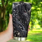 Horse skull tumbler, skull in fire cup mug tumblr skull travel tumbler Gothic skull mug tumbler Flaming skull mug grim reaper gothic mug cup