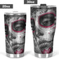 Sugar skull cat tumbler, Candy skull cat cup mug tumblr skull rose skull travel tumbler, skull mug tumbler day of the dead cat skull tumbler