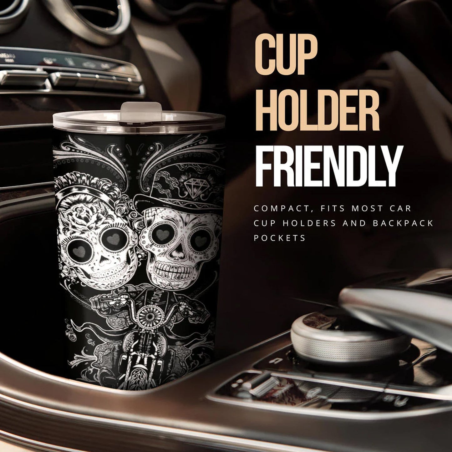 Sugar skull couple tumbler, Candy skull cat cup mug tumblr sugar skull love tumbler cup, skull mug tumbler day of the dead cat skull tumbler