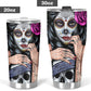 Sugar skull girl tumbler, Candy skull cat cup mug tumblr sugar skull love tumbler cup, skull mug tumbler day of the dead candy skull tumbler