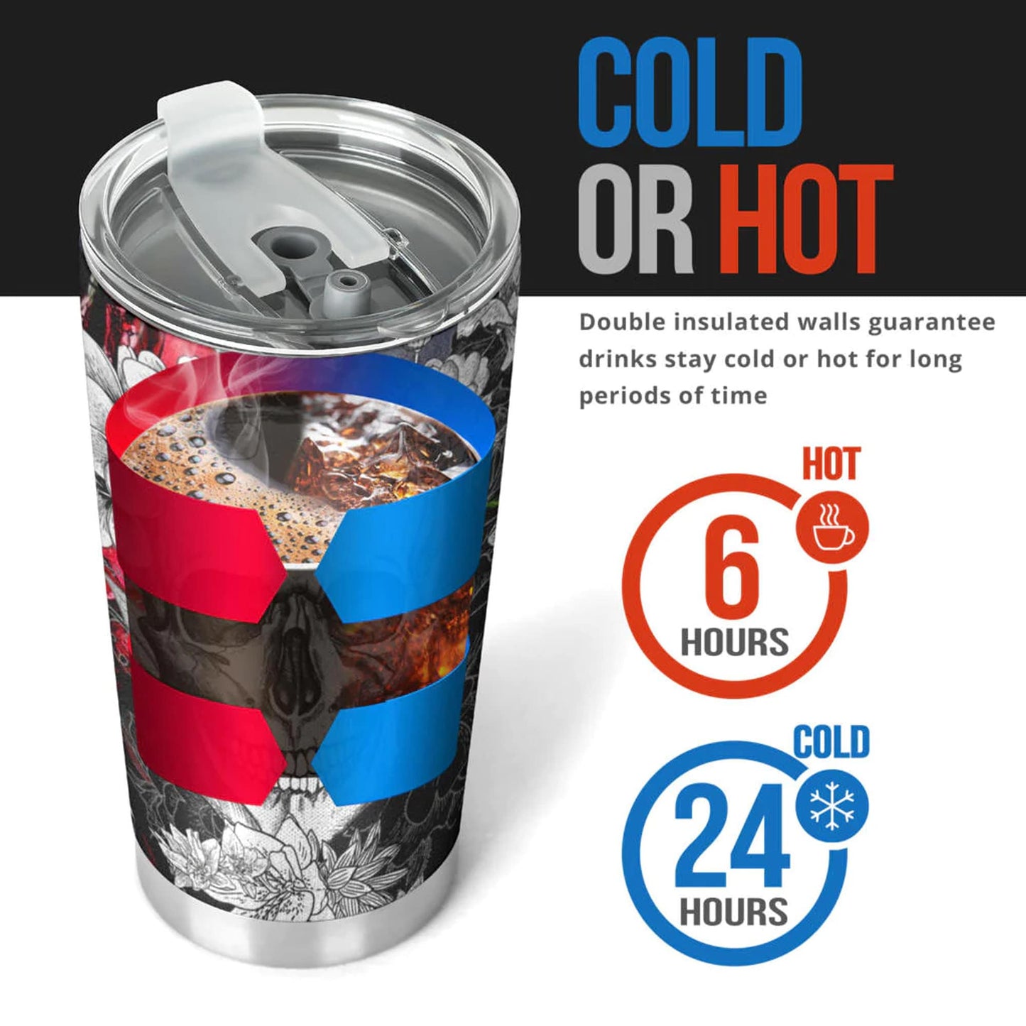 Floral skull tumbler cup Goth skull cup mug Halloween skull tumbler Rose skull mug tumbler skull heart mug, Christmas skull gothic mug cup