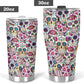 Day of the dead skull tumbler, Candy skull cup mug tumbler sugar skull tumbler cup, Claveras mexican skull day of the dead skull tumbler cup
