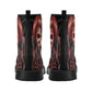 Grim reaper skull men women boots, Punisher horror gothic boots, Halloween skull boots, Skeleton skull grim reaper leather rose skull boots
