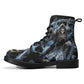 Grim reaper skull men women boots, Punisher horror gothic boots, Halloween skull boots, Skeleton skull grim reaper leather rose skull boots