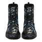 Grim reaper skull men women boots, Punisher horror gothic boots, Halloween skull boots, Skeleton skull grim reaper leather rose skull boots