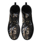 Grim reaper men women boots, Punisher horror gothic skull boots, Halloween skull boots, Skeleton skull grim reaper leather rose skull boots
