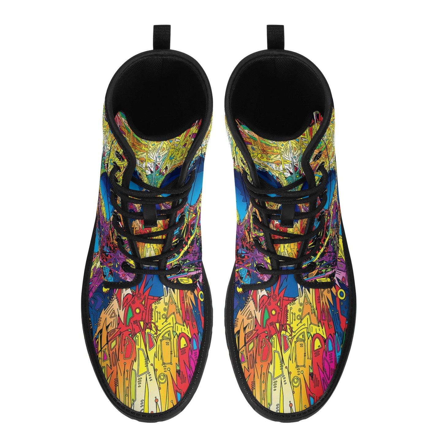 Floral skull grim reaper boots, Halloween Skeleton skull boots, Gothic pattern boots, Death skull grim reaper leather skull in fire boots