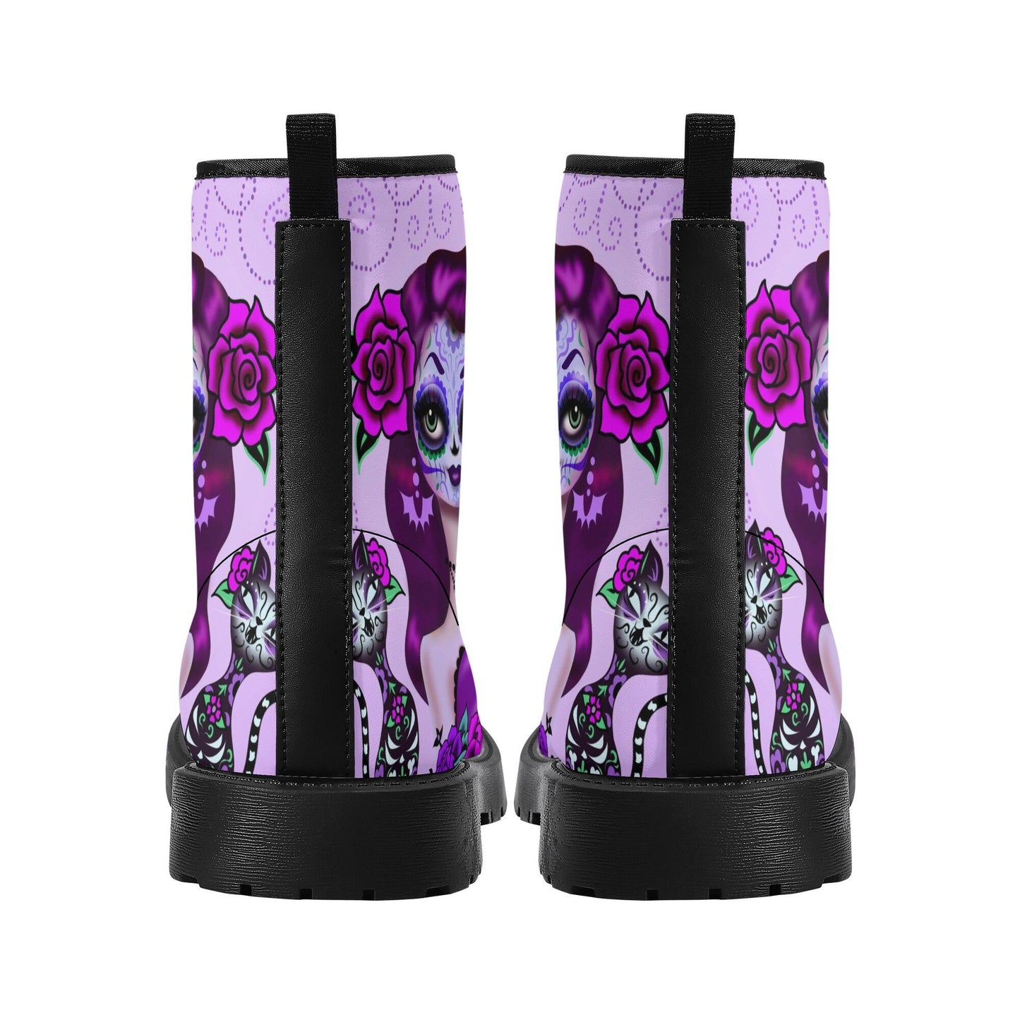 Calaveras skull day of the dead leather boots Sugar Calaveras skull boots men women, Dia de los muertos skull boots shoes, Candy skull boots