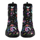Dia de los muertos skull boots shoes, Mexican skull day of the dead leather boots Sugar Calaveras skull boots men women, Candy skull boots