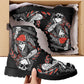 Gothic grim reaper leather boots, Halloween Goth skull boots, Christmas skull boots, Baseball skull punisher leather skull evil boots shoes