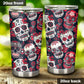 Day of the dead tumbler, sugar skull cup mug tumbler, Dia de los muertos  skull tumbler mug cup candy skull calaveras gothic mug cup tumbler