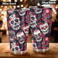Day of the dead tumbler, sugar skull cup mug tumbler, Dia de los muertos  skull tumbler mug cup candy skull calaveras gothic mug cup tumbler