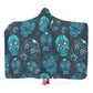 Sugar skull girl hooded fleece blanket, candy skull hooded blanket, mexican skull hooded blanket, sugar skull christmas hooded blanket