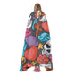 Halloween sherpa blanket, floral skull hoodie blanket, horror fleece blanket, floral skull sherpa blanket, grim reaper warm blanket hoodie