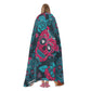 Day of the dead blanket hoodie, floral skull sherpa blanket, sugar skull girl hooded blanket, calaveras skull flannel hooded, cinco de mayo