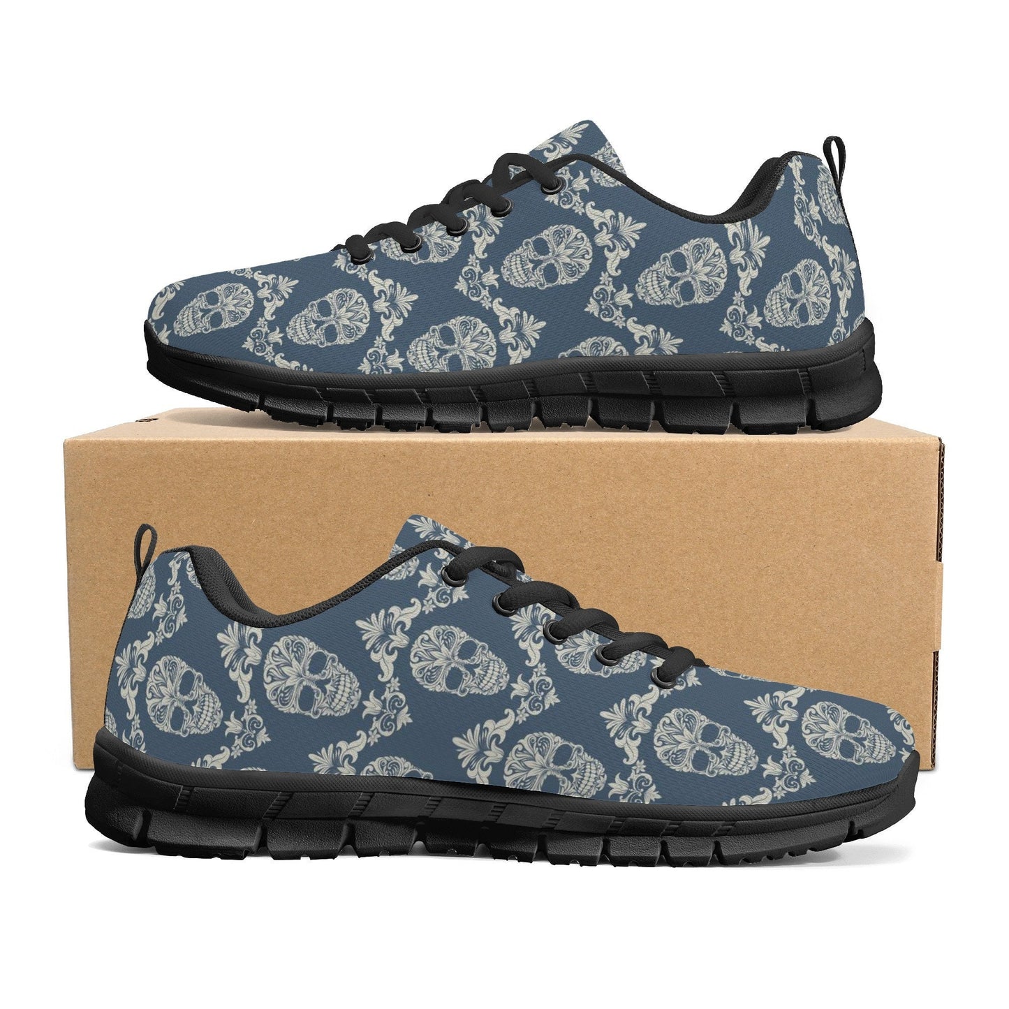 Cinco de mayo skull athletic shoes, calaveras skull lighweight running shoes, day of the dead athletic sneakers, day of the dead unisex shoe