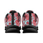 Floral skull lighweight running shoes, mexico athletic running shoes, floral skull lifestyle footwear, dia de los muertos skull running shoe