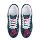 Floral sugar skull running sneakers, dia de los muertos skull running shoes, candy skull breathable sneakers, dia de los muertos skull shoes