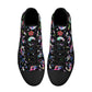 Floral skull shoes gift, floral skull high-top shoes, candy skull shoes for her, mexican skull men shoes mexican skull canvas shoes sneakers