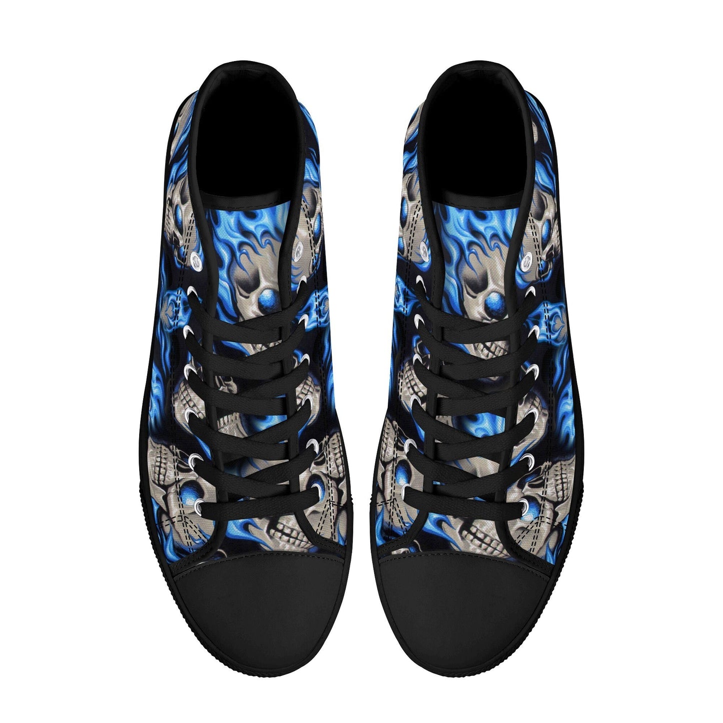 Flaming skull causual sneakers, biker skull women sneakers, skull women shoes, skeleton shoes, halloween women shoes, christmas skull shoes
