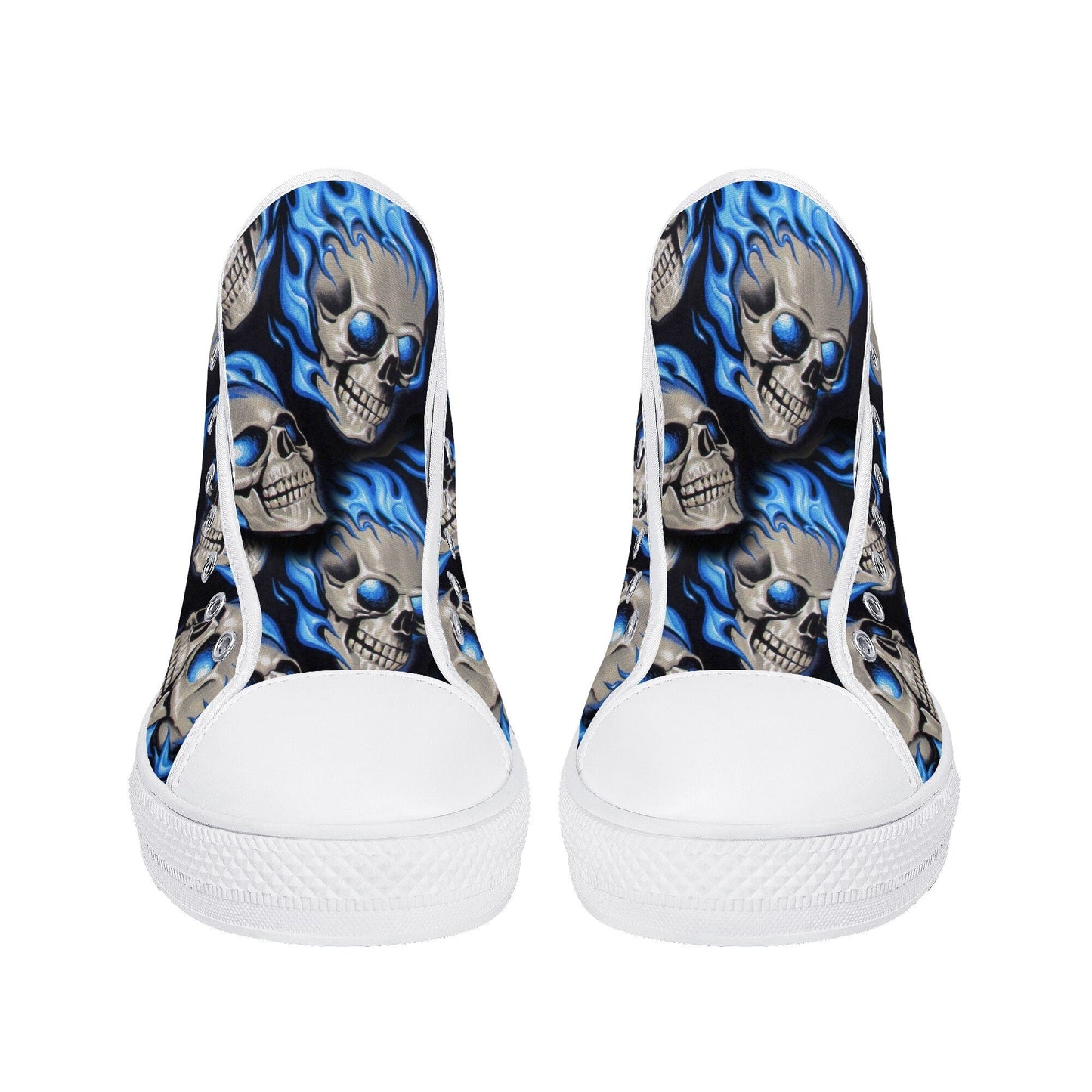 Flaming skull causual sneakers, biker skull women sneakers, skull women shoes, skeleton shoes, halloween women shoes, christmas skull shoes