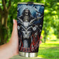 Biker skull tumbler cup, skull Halloween tumbler cup mug, Motorcycle skull mug tumbler skull reaper mug Christmas skull gothic tumbler cup