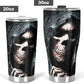Death tumbler, evil travel mug, skeleton tumbler, skull tumbler, flame skull mug, halloween mug, flower skull travel mug, motorcycle skull