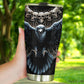 Gothic mug, motorcycle skull tumbler, skeleton tumbler, horror travel mug, skull bird tumbler cup, gothic tumbler, christmas cup, horror cup