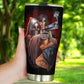Flame skull travel mug, grim reaper mug, skeleton cup, grim reaper travel mug, flame skull tumbler, flaming skull tumbler, death travel mug