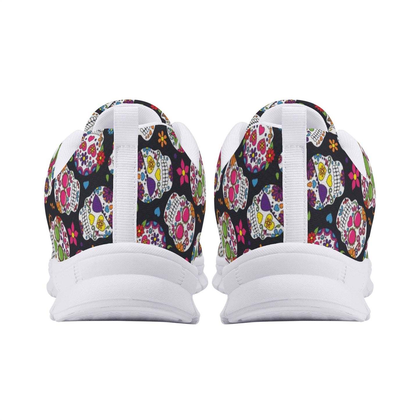 Candy skull sneakers shoes, Sugar skull running shoes, Day of the dead Mexican skull sneaker running shoes, sugar skull gothic running shoes