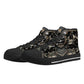 Biker skull high-top shoes, skull causual sneakers, flower skull canvas sneakers, grim reaper high-top shoes christmas skull canvas sneakers