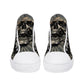 Biker skull high-top shoes, skull causual sneakers, flower skull canvas sneakers, grim reaper high-top shoes christmas skull canvas sneakers