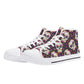 Cinco de mayo skull high-top shoes, candy skull men sneakers, dia de los muertos skull sneakers gift, mexican skull high top shoes sneakers