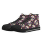 Cinco de mayo skull high-top shoes, candy skull men sneakers, dia de los muertos skull sneakers gift, mexican skull high top shoes sneakers
