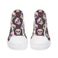 Cinco de mayo skull high-top shoes, candy skull men sneakers, dia de los muertos skull sneakers gift, mexican skull high top shoes sneakers