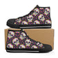 Cinco de mayo skull high-top shoes, candy skull men sneakers, dia de los muertos skull sneakers gift, mexican skull high top shoes sneakers