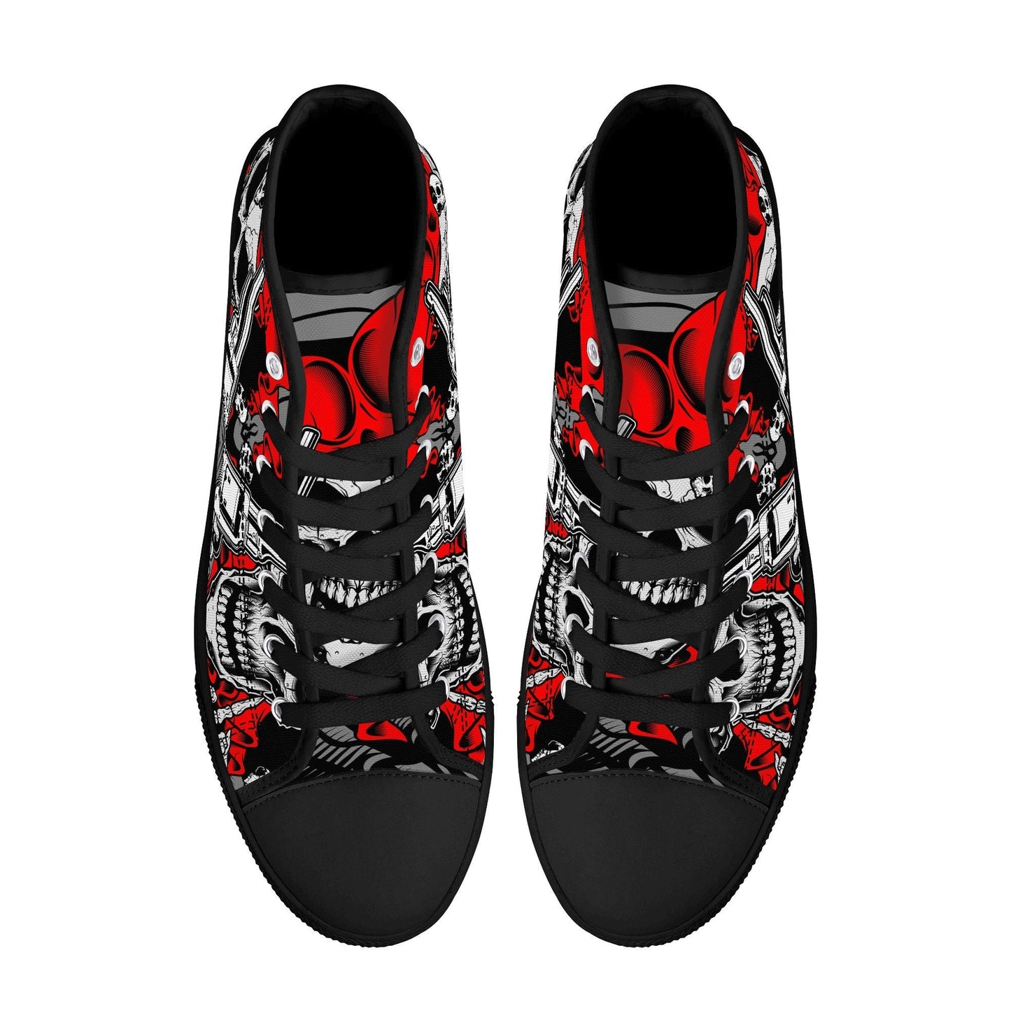 Grim reaper men shoes, horror women sneakers, evil canvas sneakers, motorcycle skull men sneakers, goth causual shoes, biker skull high top