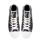 Grim reaper game over skull canvas shoes, reaper skull high top shoes biker skull shoes gift horror causual shoes biker skull high-top shoes