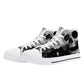 Skull women shoes, biker skull shoes for him, goth men shoes, evil sneakers, punisher skull canvas sneakers, horror canvas sneakers shoes