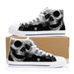 Skull women shoes, biker skull shoes for him, goth men shoes, evil sneakers, punisher skull canvas sneakers, horror canvas sneakers shoes