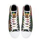 Floral sugar skull sneakers, sugar skull girl hight top sneakers, cinco de mayo skull women shoes, day of the dead women sneakers shoes