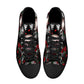 Gothic skull men sneakers, skull canvas sneakers, flower skull shoes for her, biker skull women shoes, flaming skull causual shoes sneakers