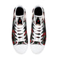 Gothic skull men sneakers, skull canvas sneakers, flower skull shoes for her, biker skull women shoes, flaming skull causual shoes sneakers