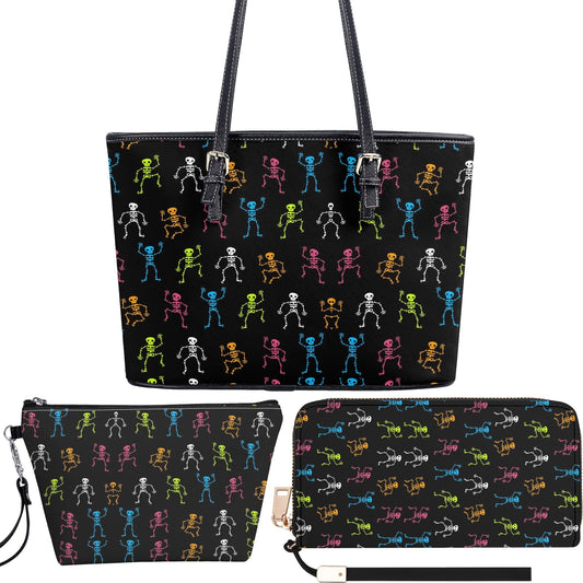 Skeleton cosmetic bag, evil cosmetic bag, floral skull travel bag, flame skull messenger bag, goth messenger bag, halloween crossbody bag