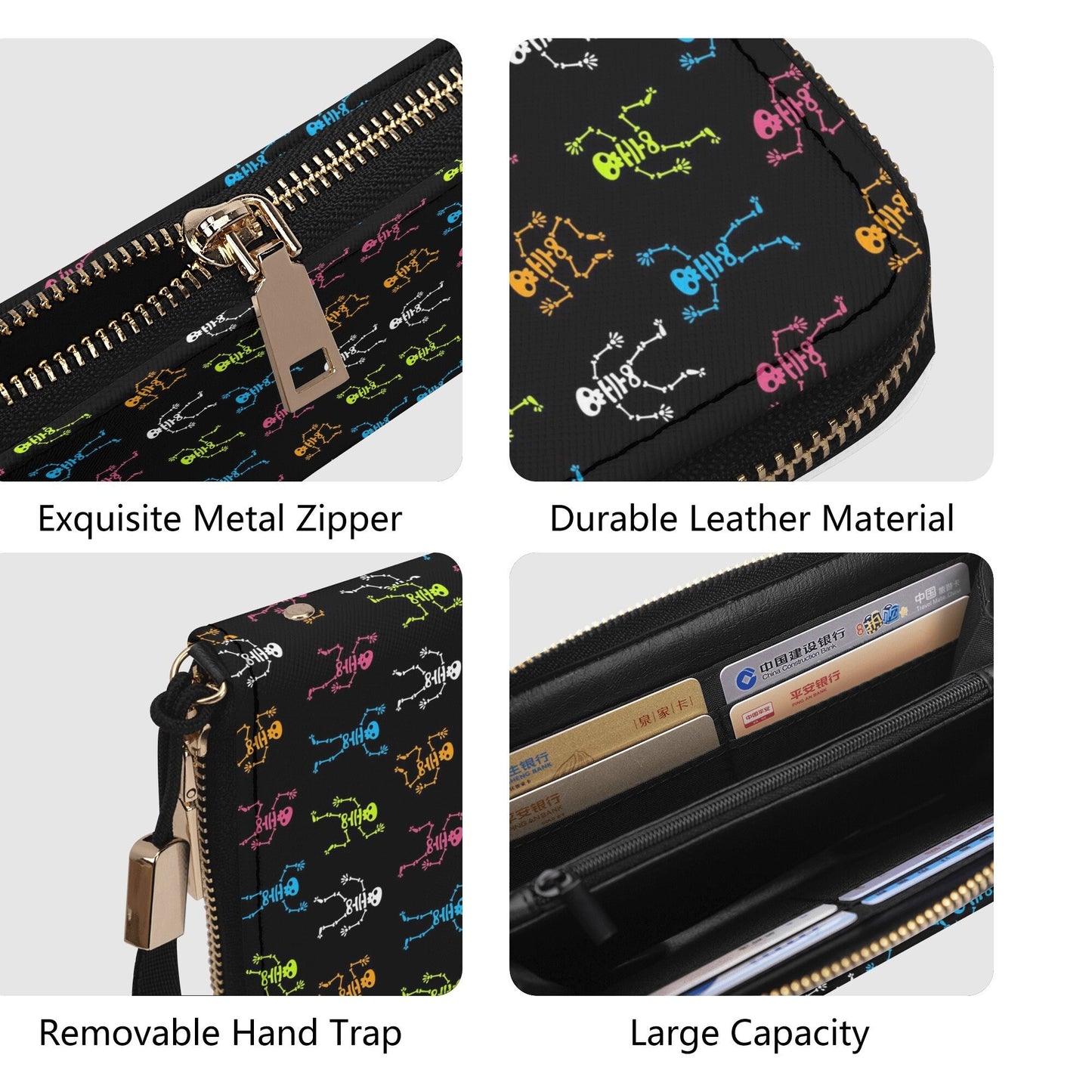 Skeleton cosmetic bag, evil cosmetic bag, floral skull travel bag, flame skull messenger bag, goth messenger bag, halloween crossbody bag