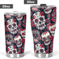 Day of the dead tumbler, sugar skull cup mug tumbler, Dia de los muertos  skull tumbler mug cup candy skull calaveras gothic mug cup tumbler
