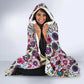Sugar skull hooded blanket, Halloween candy skull blanket hoodie, Day of the dead hoodie blanket, Calaveras Mexican skull hoodie blanket